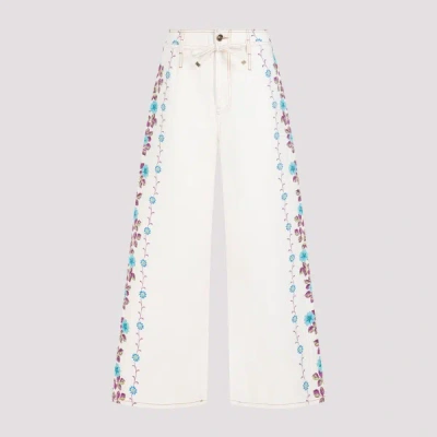 Etro Cotton Jeans In X Stampa Fdo Bianco