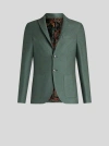 Etro Single-breasted Cotton Blazer In Green