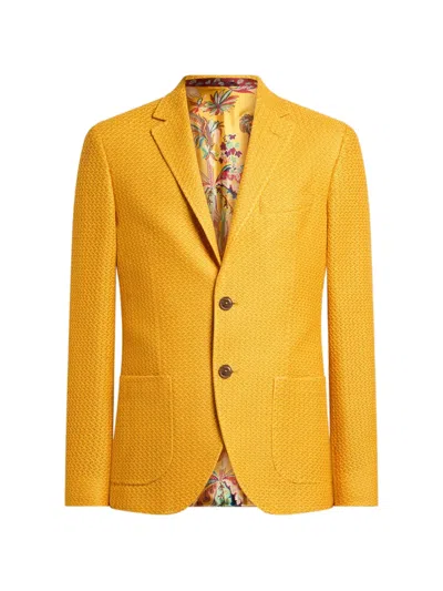 Etro Cotton Jersey Blazer In Yellow