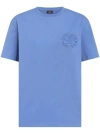 Etro Pegaso-embroidered Cotton T-shirt In Blue
