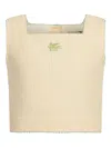 Etro Cotton-linen Sleeveless Top In Neutrals