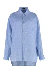 Etro Cotton Overshirt In Animal Print