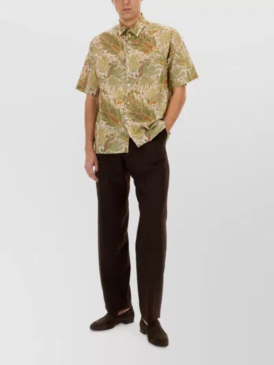 Etro Cotton Overshirt In Neutral