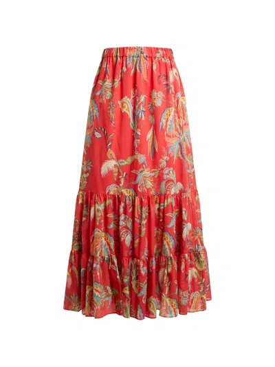 Etro Cotton Paisley-print Maxi Skirt In Multi