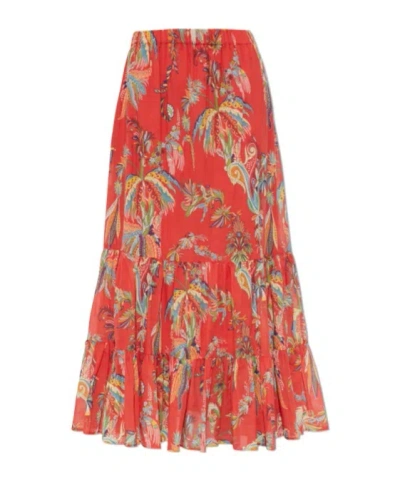 Etro Cotton Paisley-print Maxi Skirt In Multi