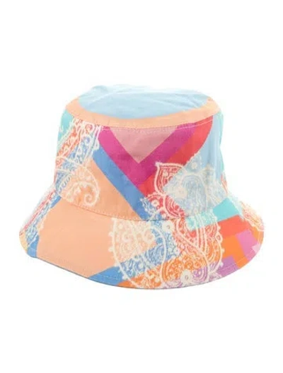 Pre-owned Etro Cotton Patterned Bucket Hat In Orange