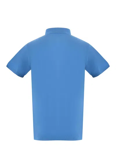 Etro Cotton Pique Polo Shirt In Blue