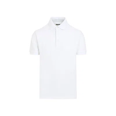 Etro Men Pegaso-embroidered Polo Shirt In White