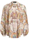 Etro Floral Print Blouse In Neutrals