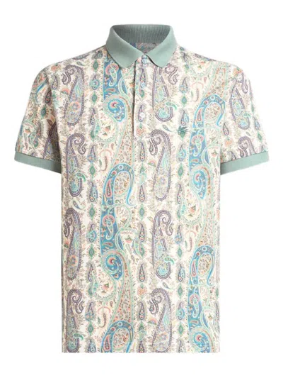 Etro Cotton Polo In Multi