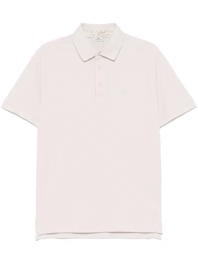 Etro Cotton Polo Shirt In Grey