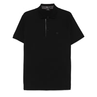Etro Cotton Polo Shirt In Black