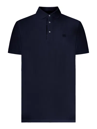 Etro Cotton Polo Shirt With Printed Details In Black