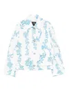 Etro Floral-embroidered Patch-pockets Jacket In Blue