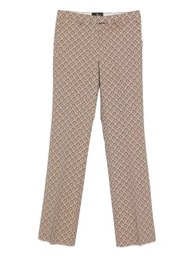 Etro Cotton Polyester Nylon Pants In Brown