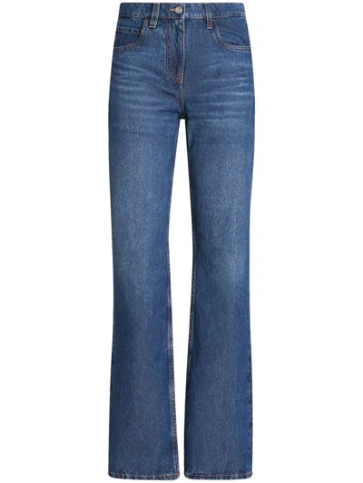 Etro Cotton Polyester Pants In Blue