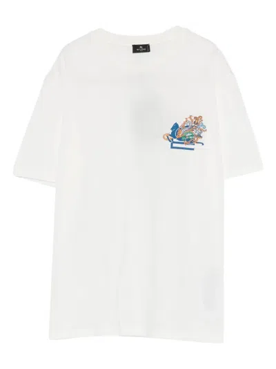 Etro Cotton Polyester T-shirt In White