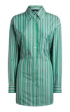 Etro Cotton-poplin Shirt In Green