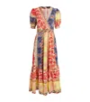 Etro Wallpaper Puff-sleeve Flounce-hem Midi Dress In Multi