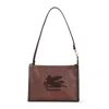Etro Pegaso-embroidered Pouch In Brown