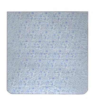 Etro Cotton Quilted Amalia Bedspread In Blue