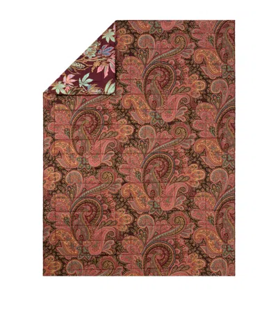Etro Cotton Quilted Giano Throw In Brown