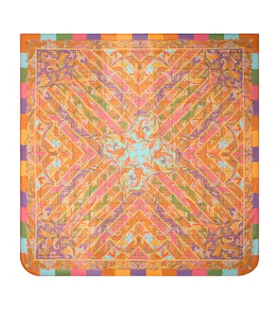 Etro Cotton Quilted Yaara Bedspread In Multi