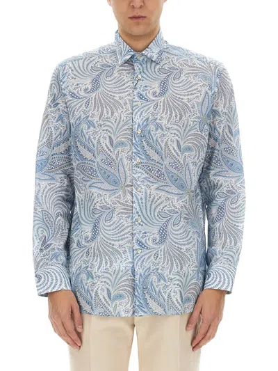 Etro Cotton Shirt In Blue