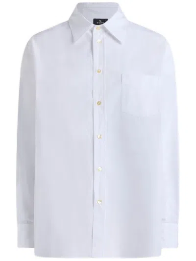 Etro Cotton Shirt In Blue