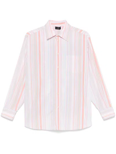 Etro Cotton Shirt For Casual Wear In Pink