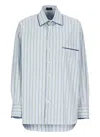 Shop Etro Cotton Shirt In Light Blue