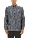 Etro Shirt Collar Printed Cuffed Sleeves In Multi