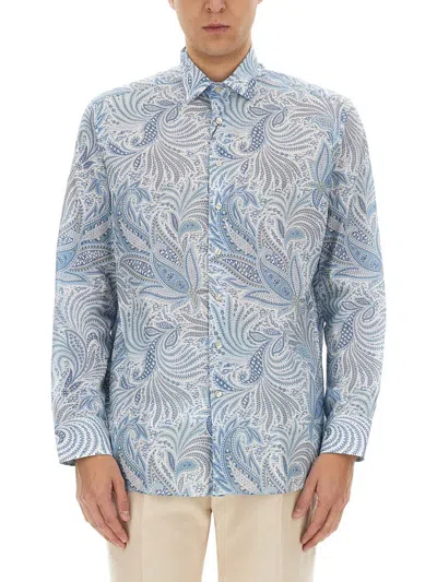 Etro Cotton Shirt In Blue