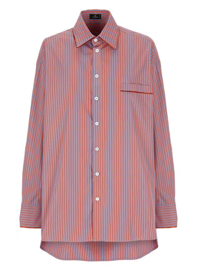 Etro Cotton Shirt In Pink
