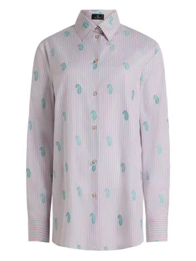 Etro Cotton Shirt In Multi