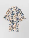 Etro Floral-print Short Sleeved Cotton Shirt