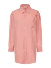 Etro Women Cotton Shirt With Frontal Logo Embroidery In Naranja