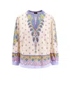 Etro Printed Cotton Blouse With Balloon Sleeves Women