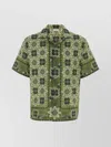 ETRO COTTON SHIRT WITH PATTERNED DESIGN AND SHORT SLEEVES