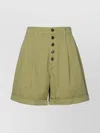Etro Buttoned Cotton Bermuda Shorts