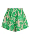 Etro Cotton Shorts In Green