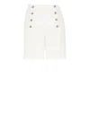 Etro High Waist Button Detailed Shorts With Pockets In White