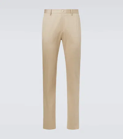 Etro Cotton Slim Pants In Nude