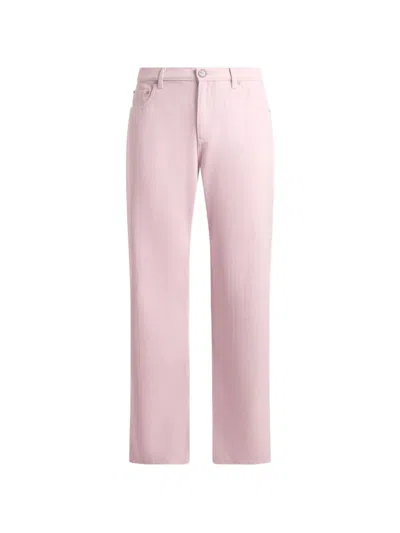 Etro Cotton Straight-leg Jeans In Pink