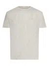 Etro Men Cotton T-shirt With Arnica Pattern In Gray
