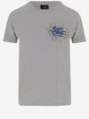 Etro Grey Crewneck Logo T-shirt
