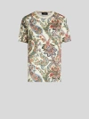 Etro Paisley-print Cotton T-shirt In Beige