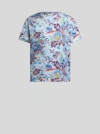 Etro Floral Print Short Sleeve Round Neck T-shirt