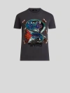Etro Cotton T-shirt With Sequin Embroidery In Gray