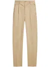 Etro Carrot Leg Trousers W Zipped Pockets In Brown